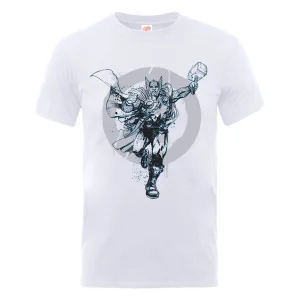 Marvel Avengers Assemble Thor Circle T-Shirt - White