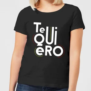 Te Quiero Dames T-shirt - Zwart