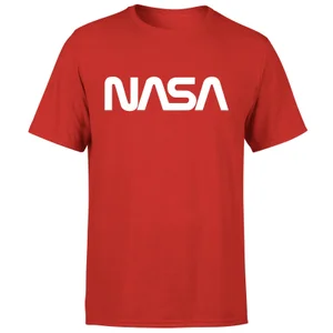NASA Worm Weiß Logotype T-Shirt - Rot