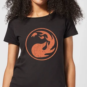 Magic The Gathering Mana Rot Damen T-Shirt - Schwarz