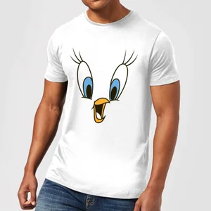 Looney Tunes Tweety Gesicht Herren T-Shirt - Weiß