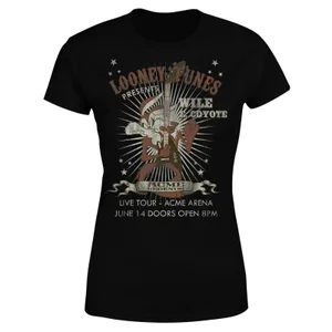 Looney Tunes Wile E Coyote Guitar Arena Tour Damen T-Shirt - Schwarz