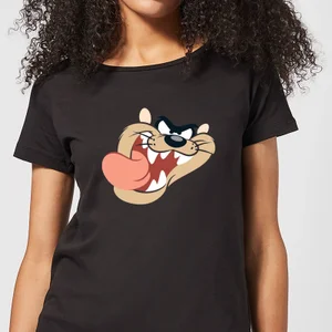 Looney Tunes Taz Gesicht Damen T-Shirt - Schwarz