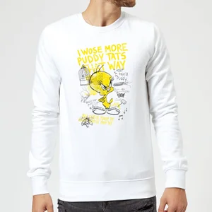 Looney Tunes Tweety Pie More Puddy Tats Pullover - Weiß