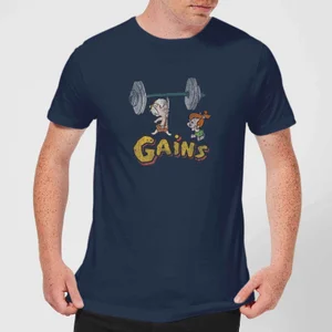The Flintstones Distressed Bam Bam Gains Men's T-Shirt - Navy