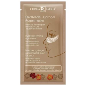 CHIARA AMBRA® Hydrogel Augenmaske in weißem Spitzendesign mit Goldschimmer Effekt