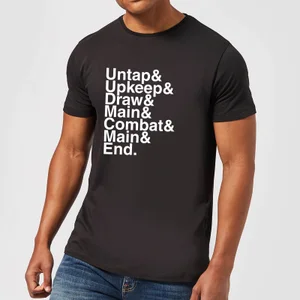 Magic The Gathering Turn Phases Men's T-Shirt - Black