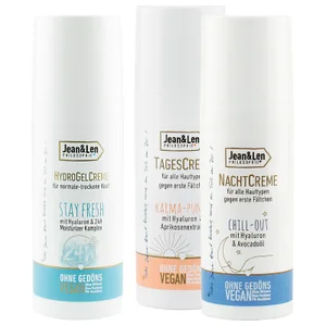 Jean&Len Hydrogelcreme Stay Fresh / Tagescreme Karma-Punkt / Nachtcreme Chill-Out