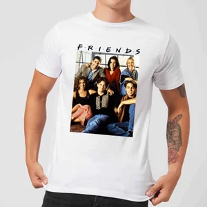 Friends Vintage Character Shot Men's T-Shirt - White