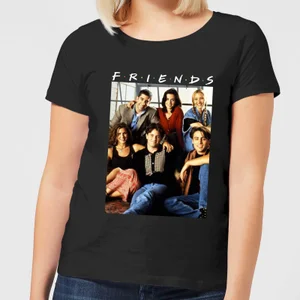 Friends Vintage Character Shot Women's T-Shirt - Black