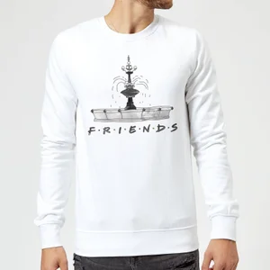 Friends Fountain Sketch Sweatshirt - White