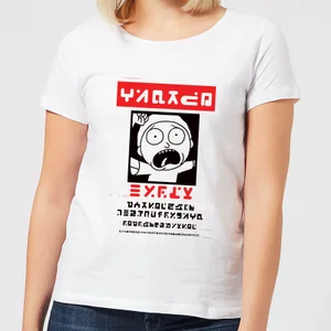 Rick and Morty Wanted Morty Damen T-Shirt - Weiß