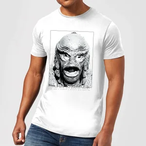 Universal Monsters Creature From The Black Lagoon Portrait Men's T-Shirt - White