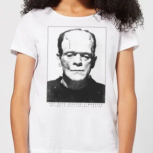 Universal Monsters Frankenstein Portrait Dames T-shirt - Wit