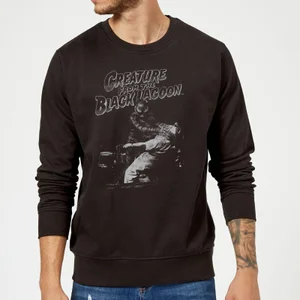 Universal Monsters Creature From The Black Lagoon Black And White Trui - Zwart