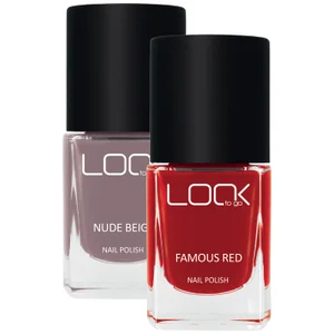 Look To Go Nagellack Nude Beige / Famous Red