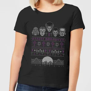 Universal Monsters I Prefer Halloween Damen T-Shirt - Schwarz