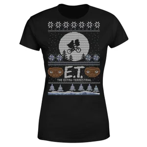 E.T. the Extra-Terrestrial Christmas Women's T-Shirt - Black