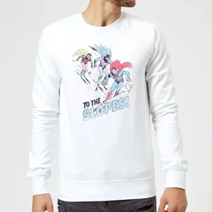 DC To The Slopes! Christmas Jumper - White