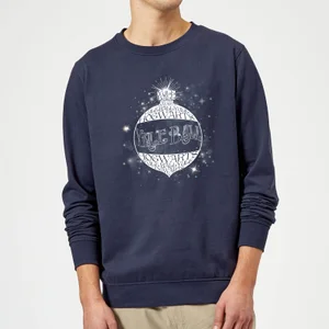 Harry Potter Yule Ball Baubel Christmas Jumper - Navy