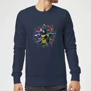 Aquaman Circular Portrait trui - Navy