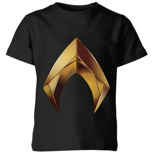 Aquaman Symbol Kinder T-Shirt - Schwarz