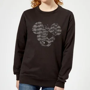 Danger Mouse Word Face Women's Sweatshirt - Black