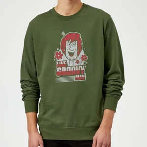 Scooby Doo Like, Groovy Man Sweatshirt - Forest Green