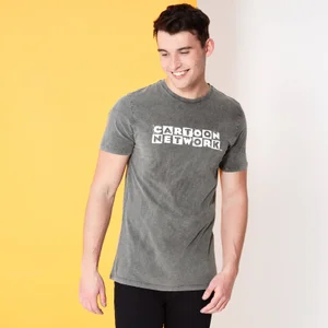 Cartoon Network Spin-Off Distressed LogoT-Shirt - Black Acid Wash