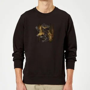Harry Potter Hufflepuff Geometric trui - Zwart