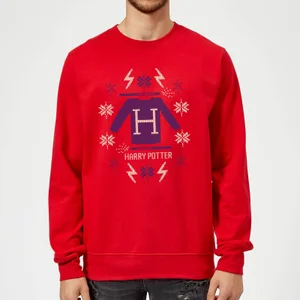 Harry Potter Christmas Sweater Christmas Jumper - Red