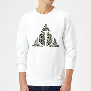 Harry Potter Deathly Hallows Text trui - Wit