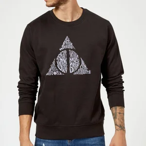 Harry Potter Deathly Hallows Text trui - Zwart