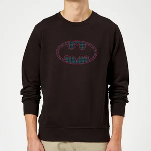 Justice League Batman Retro Grid Logo Sweatshirt - Black