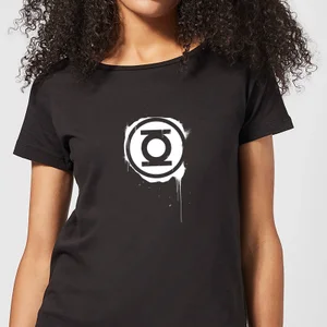 Justice League Graffiti Green Lantern Women's T-Shirt - Black