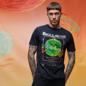 Rick and Morty Get Schwifty Retro Rental T-Shirt - Black