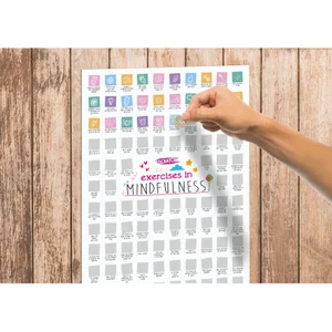 100 Day Mindfulness Challenge Scratch Poster