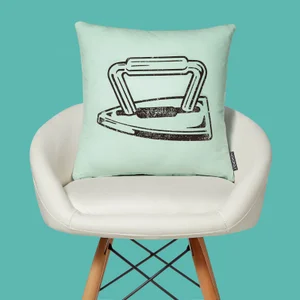 Monopoly Iron Letterpress Square Cushion