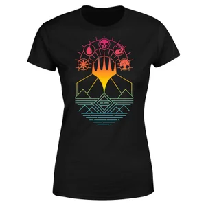 Magic The Gathering Colour Linework Design Women's T-Shirt - Black