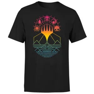 Magic The Gathering Colour Linework Design Men's T-Shirt - Black