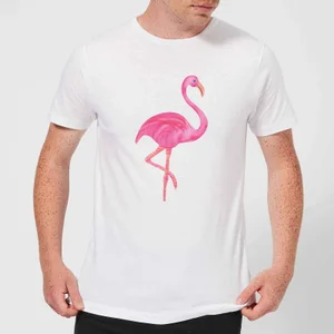 Pink Flamingo Men's T-Shirt - White