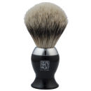 Brocha de afeitar Geo F. Trumper IB2BS Chrome Super de color negro con pelo de tejón
