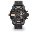 Diesel Watches Little Daddy 51mm Leather Strap Watch - Black/Rose Gold