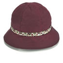 Barbour British Waterway Wax Cloche Hat - Rosewood/October Fall