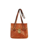 Francesco Biasia Vintage Leather Croc Effect Shoulder Bag