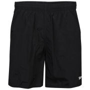 Speedo Men's Solid Leisure Shorts 16 Inch - Black