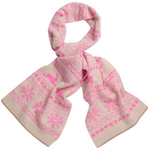 Ted Baker Women's Beries Fair Isle Knitted Scarf - Nude Pink