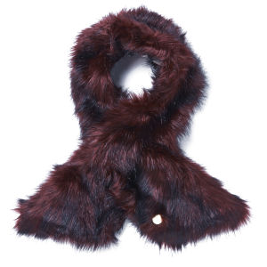 Ted Baker Faux Fur Textured Scarf - Mid Red
