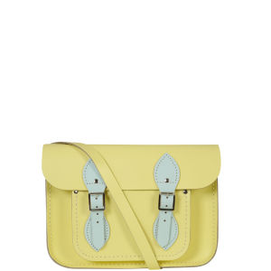 The Cambridge Satchel Company Limited Edition Exclusive 11 Inch Leather Satchel - Duck Egg Blue/Lemon