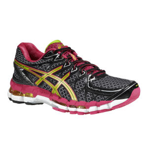 Asics Women s Gel Kayano 20 Trainers Black Lime Raspberry